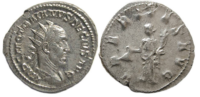 Trajan Decius AR Antoninianus : VBERITAS AVG - Click Image to Close